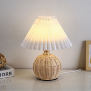 Modern Table Lamp | Bedside Table Lamps | Nordic Style Desk Lamp | Rattan Weaving Light | Cozy Bamboo Lamp for Bedroom 1