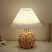 Modern Table Lamp | Bedside Table Lamps | Nordic Style Desk Lamp | Rattan Weaving Light | Cozy Bamboo Lamp for Bedroom 2