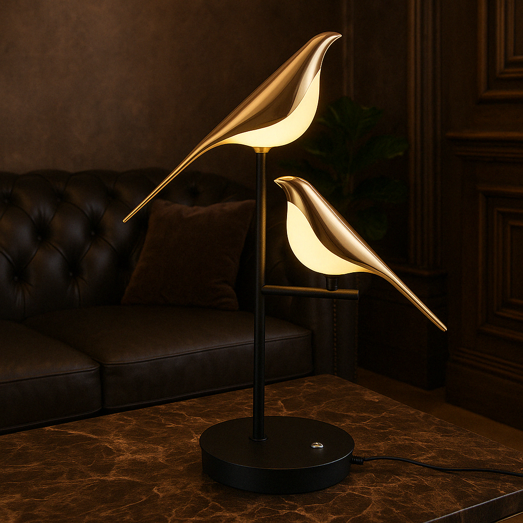 Modern Table Lamp | Elegant Bedside Lamps | LED Light Fixture | Stylish Bedroom Lamp | MrBird Table Lamp for Home 2
