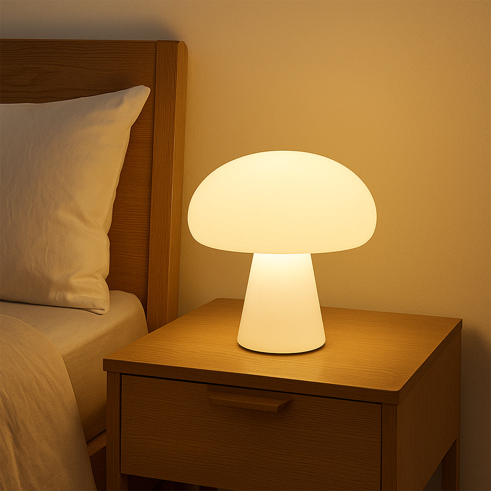 Modern Table Lamp | Vintage Bedside Lamps | LED Desk Lamp | Stylish Table Lamps for Living Room | Cozy Mushroom Table Lamp for Home 1