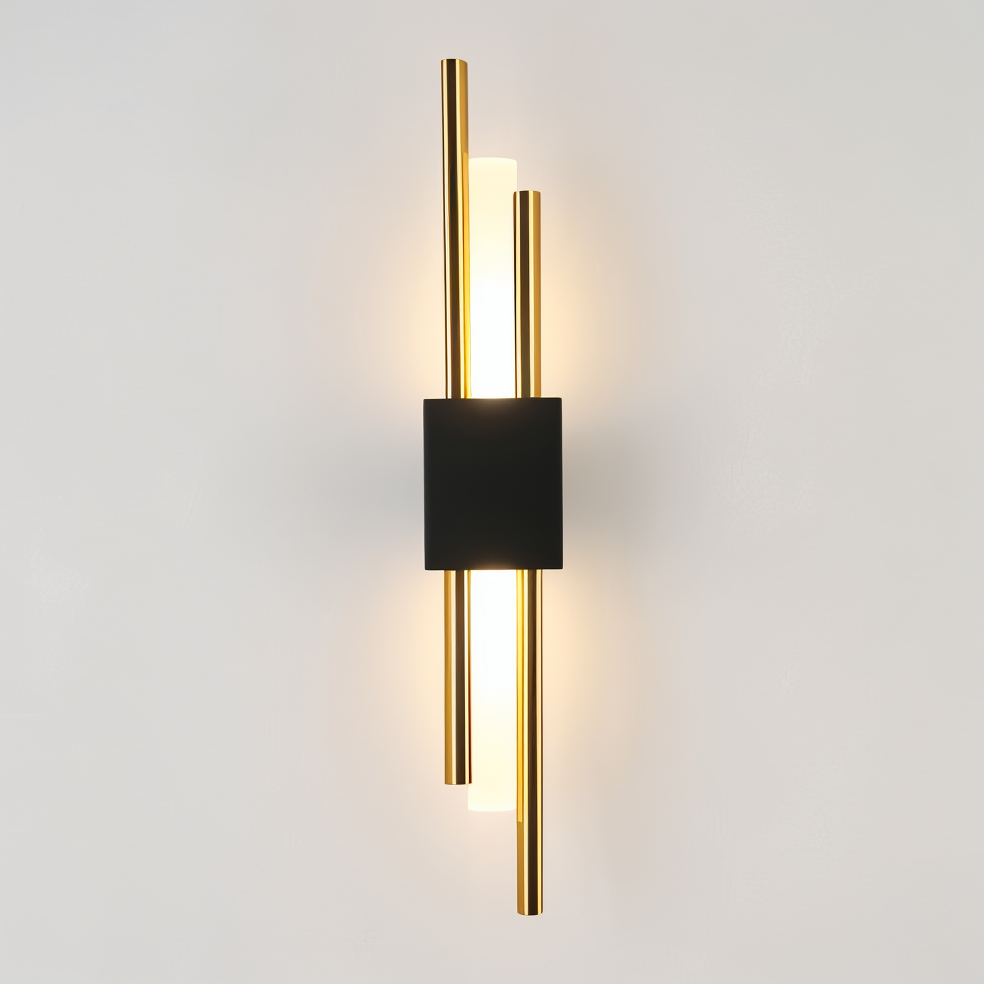Modern Wall Light Fixture | Elegant Wall Sconces | Minimalist Wall Lamp | Gold and Black Sconce | Stylish Lighting for Home Decor 13