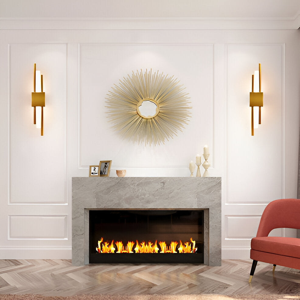 Modern Wall Light Fixture | Elegant Wall Sconces | Minimalist Wall Lamp | Gold and Black Sconce | Stylish Lighting for Home Decor 2