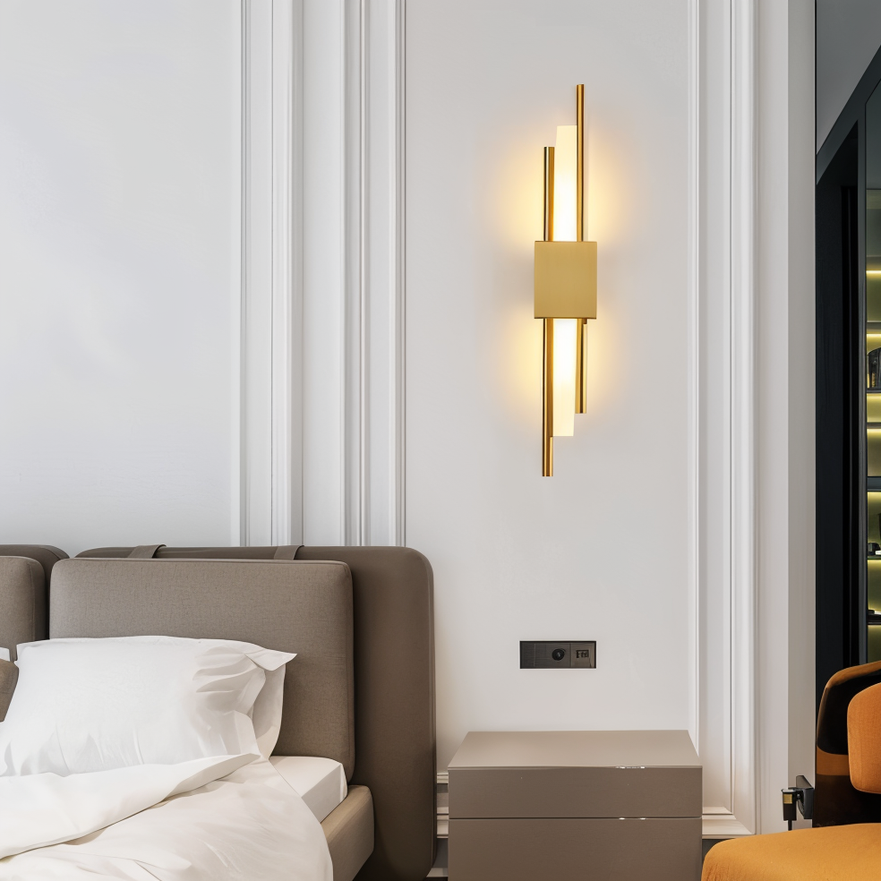 Modern Wall Light Fixture | Elegant Wall Sconces | Minimalist Wall Lamp | Gold and Black Sconce | Stylish Lighting for Home Decor 3