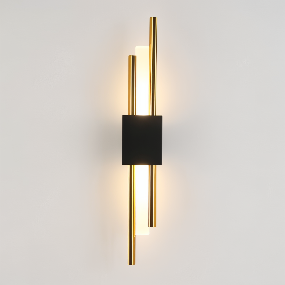 Modern Wall Light Fixture | Elegant Wall Sconces | Minimalist Wall Lamp | Gold and Black Sconce | Stylish Lighting for Home Decor 9