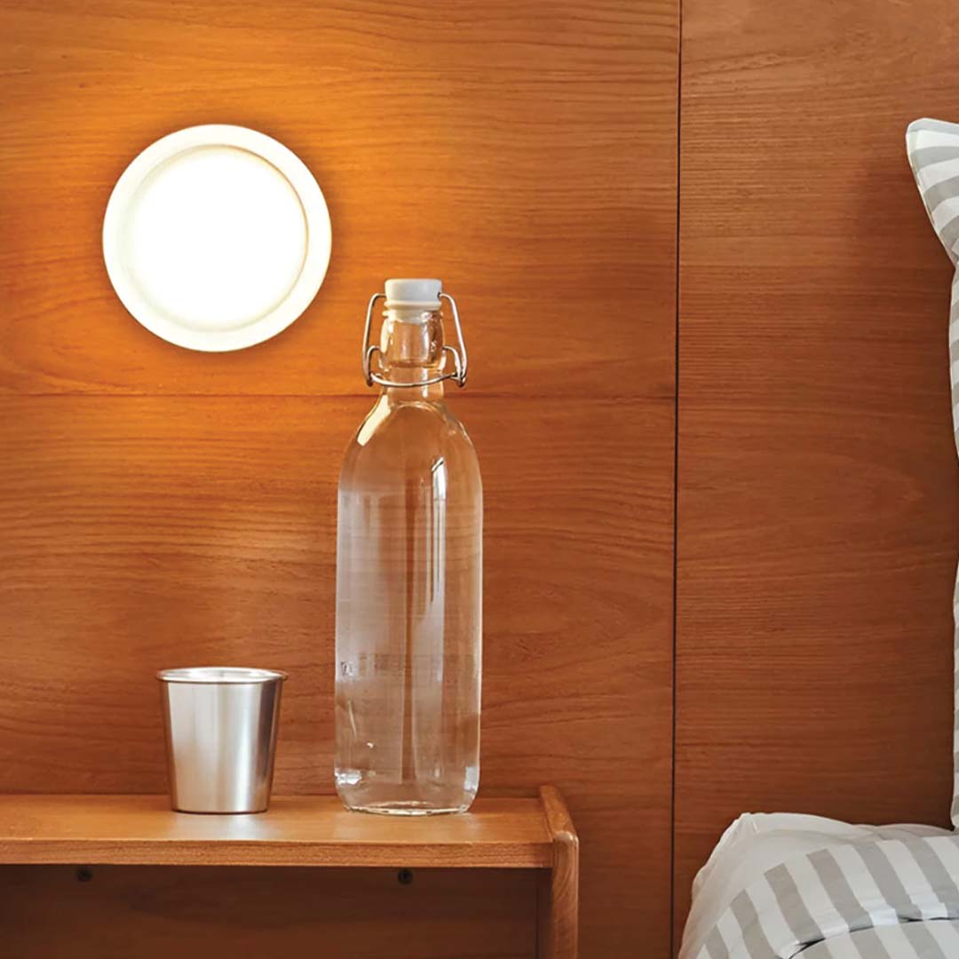 Modern Wall Sconce Light | Stylish Bathroom Wall Lights | Versatile LED Wall Lamp | Compact Acrylic Fixture | Dimple Sconce for Home Decor 5