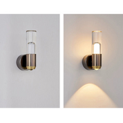 Modern Wall Sconce Lighting | Elegant Wall Lamp | Slim Wall Lights | Clear Glass Sconce Light | Stylish Cylinder Wall Fixture for Home 2