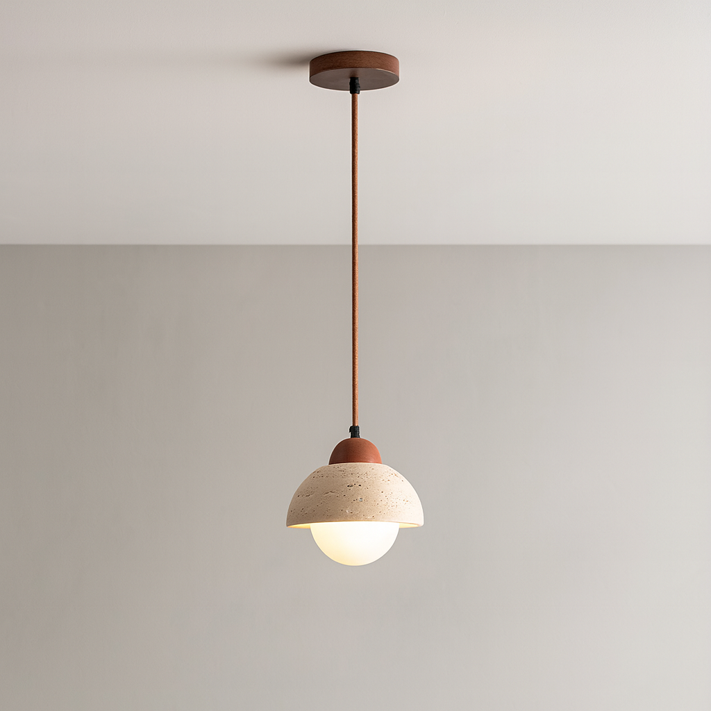 Mushroom Pendant Light | Kitchen Island Lighting Fixture | Adjustable Ceiling Light | Modern Stone Pendant | Contemporary LED Light for Home 2