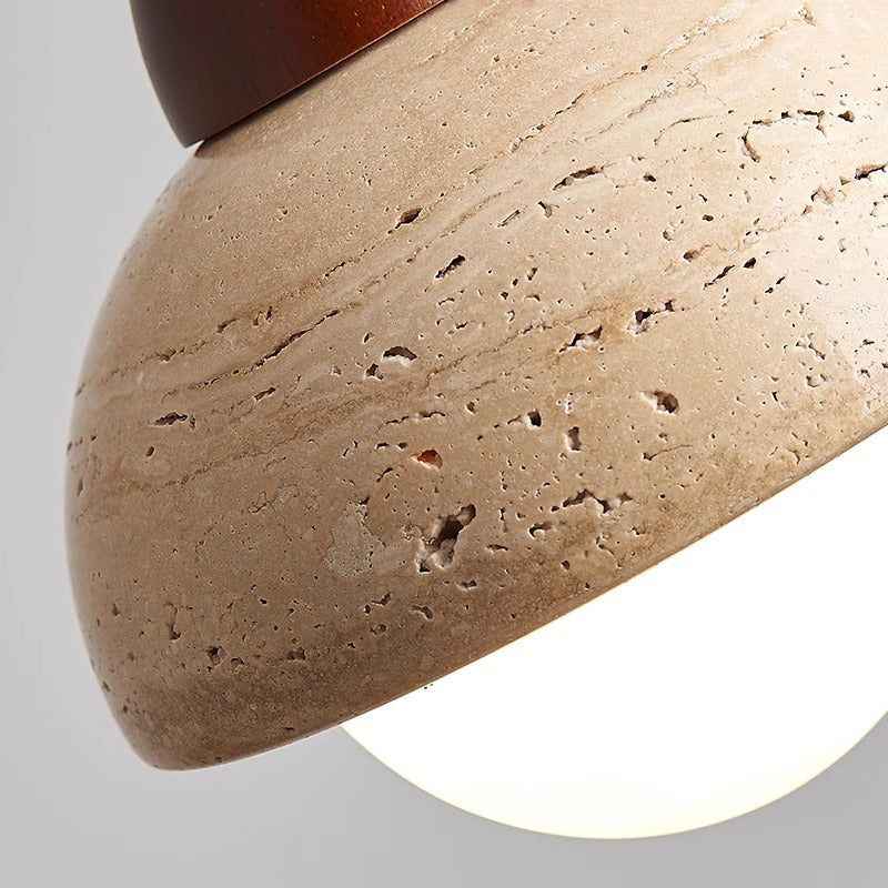 Mushroom Pendant Light | Kitchen Island Lighting Fixture | Adjustable Ceiling Light | Modern Stone Pendant | Contemporary LED Light for Home 3