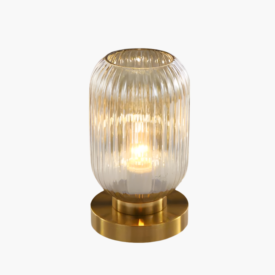 Nordic Amber Table Lamp – Modern LED Compatible Bedside Lamp for Living Room and Bedroom 0