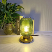 Nordic Amber Table Lamp – Modern LED Compatible Bedside Lamp for Living Room and Bedroom 1