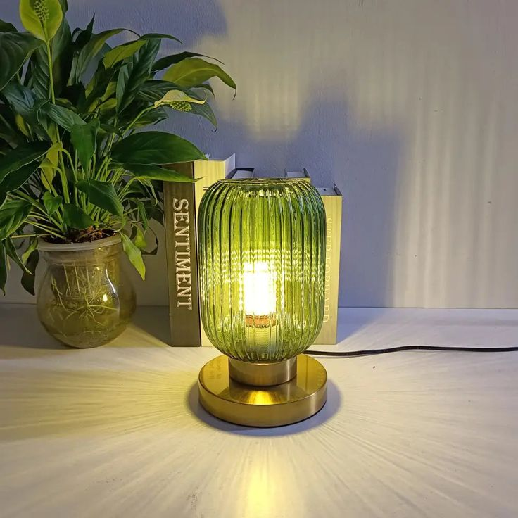 Nordic Amber Table Lamp – Modern LED Compatible Bedside Lamp for Living Room and Bedroom 1