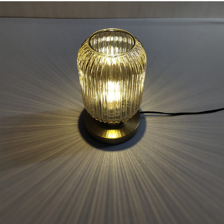Nordic Amber Table Lamp – Modern LED Compatible Bedside Lamp for Living Room and Bedroom 4