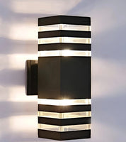 Outdoor Wall Light Sconce | Modern Exterior Wall Lights | Up and Down LED Fixture | Stylish Garden Lighting | Elegant Patio Wall Lamp 10