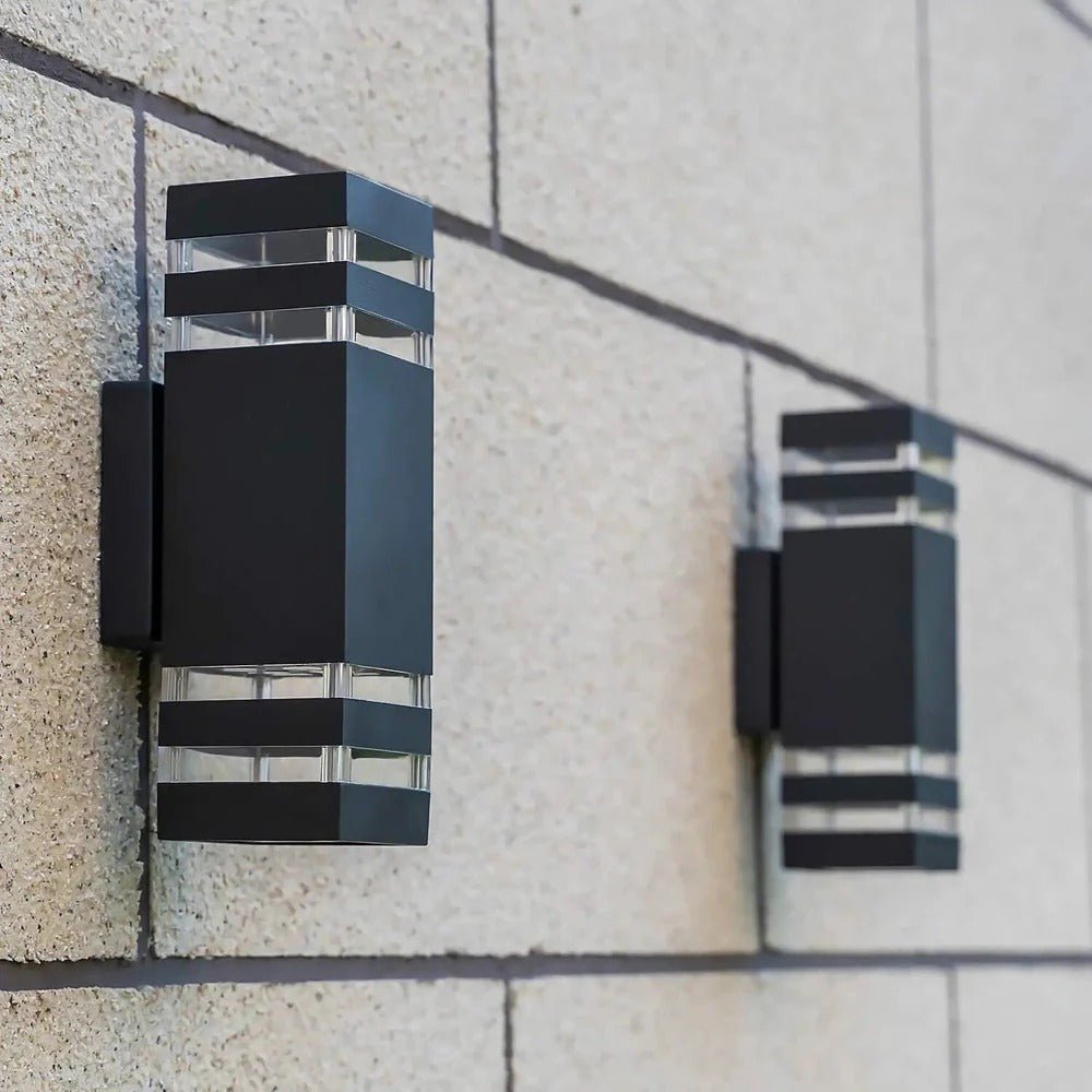 Outdoor Wall Light Sconce | Modern Exterior Wall Lights | Up and Down LED Fixture | Stylish Garden Lighting | Elegant Patio Wall Lamp 8