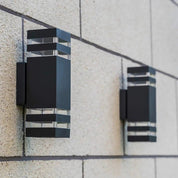 Outdoor Wall Light Sconce | Modern Exterior Wall Lights | Up and Down LED Fixture | Stylish Garden Lighting | Elegant Patio Wall Lamp 8