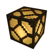 Pixelated RGB Block Lamp | Customizable LED Night Light | 3D-Printed Table Lamp | Unique Gaming Desk Light | Minecraft-Inspired Home Decor 0