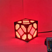 Pixelated RGB Block Lamp | Customizable LED Night Light | 3D-Printed Table Lamp | Unique Gaming Desk Light | Minecraft-Inspired Home Decor 2