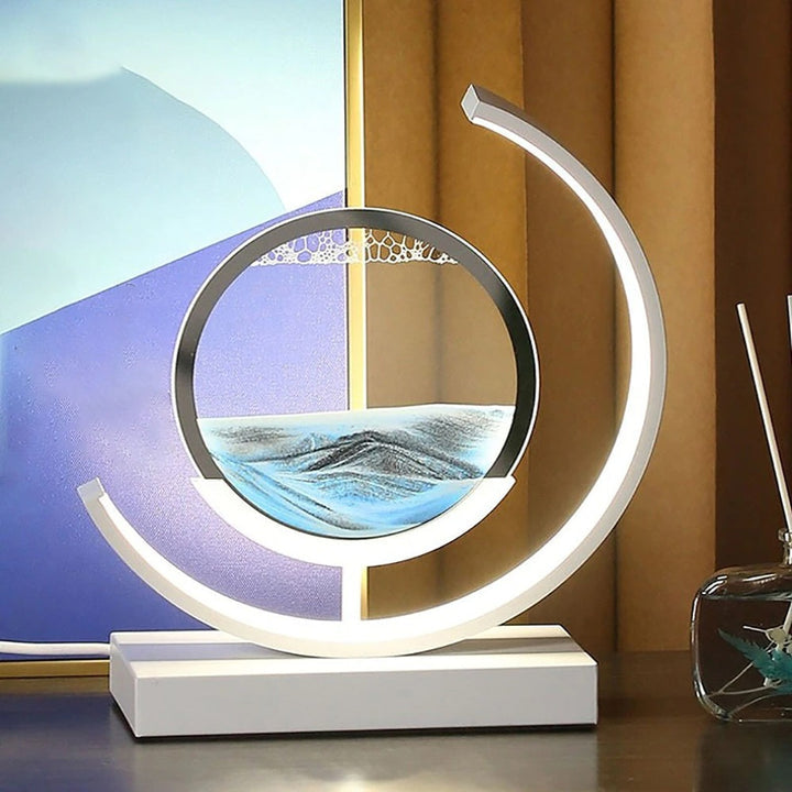 Quicksand Table Lamp with 3D Sand Art Design – Relaxing LED Bedside Lamp for Bedroom and Living Room Decor 4