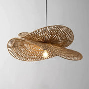 Rattan Pendant Light | Handmade Ceiling Light Fixture | Soft Illumination Hanging Lights | Natural Design Lamp | Sanur Double Layer Rattan Pendant Light 0