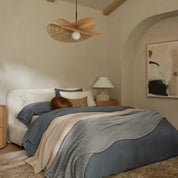 Rattan Pendant Light | Handmade Ceiling Light Fixture | Soft Illumination Hanging Lights | Natural Design Lamp | Sanur Double Layer Rattan Pendant Light 1