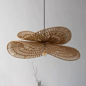 Rattan Pendant Light | Handmade Ceiling Light Fixture | Soft Illumination Hanging Lights | Natural Design Lamp | Sanur Double Layer Rattan Pendant Light 2