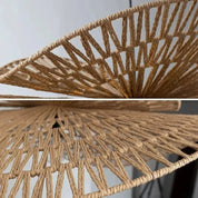 Rattan Pendant Light | Handmade Ceiling Light Fixture | Soft Illumination Hanging Lights | Natural Design Lamp | Sanur Double Layer Rattan Pendant Light 4