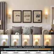Rechargeable Wireless Wall Lamp Set | Remote Control Wall Lights | Elegant Indoor Outdoor Sconces | Battery Operated Wall Sconces | Modern Wall Fixtures 0