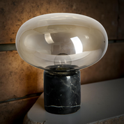 Retro Glass Table Lamp | Stylish Bedside Lamps | Elegant Desk Lamp | Modern Table Lamps for Living Room | Marble Base Lighting Fixture 3