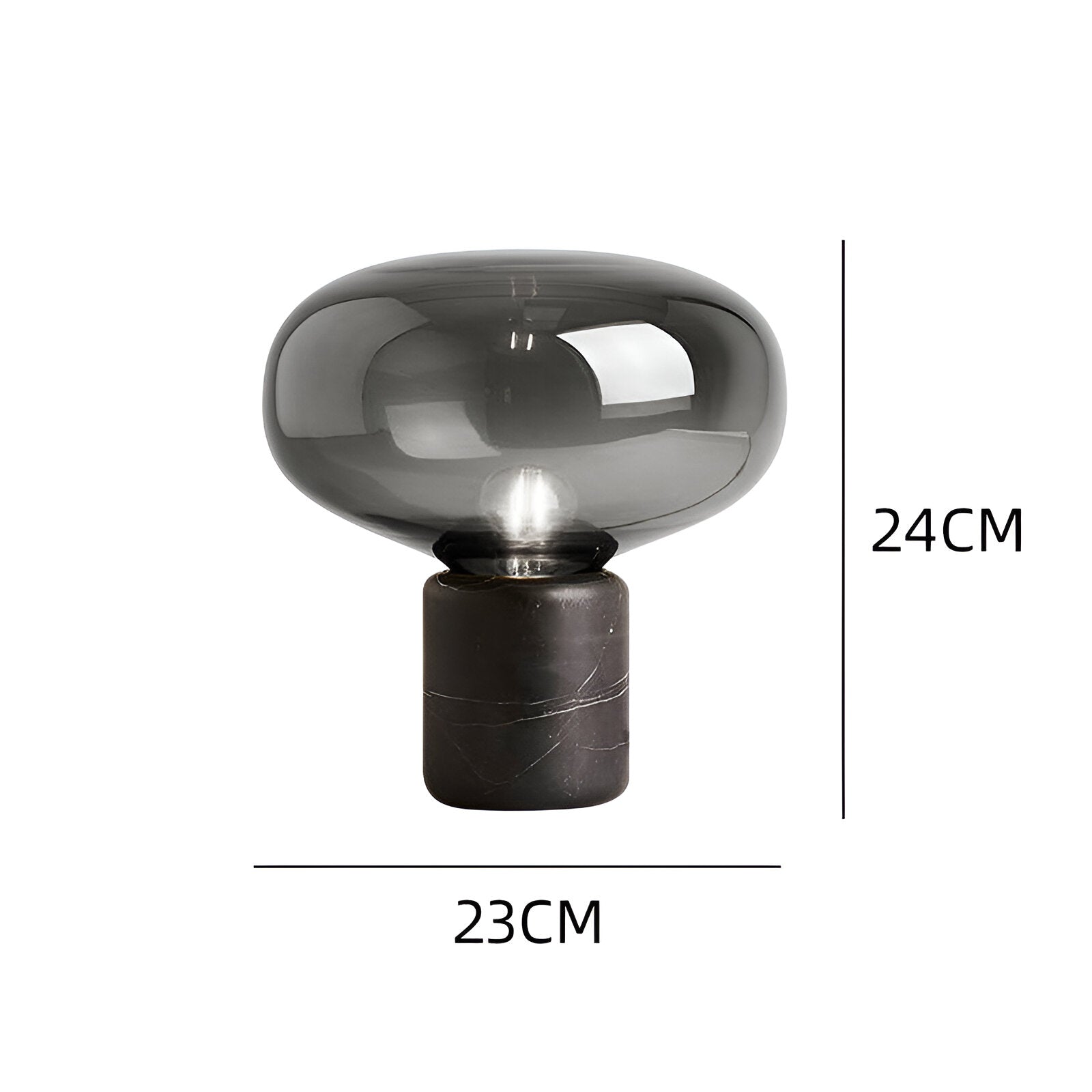 Retro Glass Table Lamp | Stylish Bedside Lamps | Elegant Desk Lamp | Modern Table Lamps for Living Room | Marble Base Lighting Fixture 9