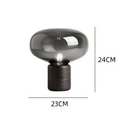 Retro Glass Table Lamp | Stylish Bedside Lamps | Elegant Desk Lamp | Modern Table Lamps for Living Room | Marble Base Lighting Fixture 9