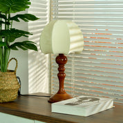 Retro Table Lamp | Antique Bedside Lamps | Mid-Century Modern Desk Lamp | Adjustable Table Lamps for Living Room | Eco-Friendly Bamboo Base Light 1