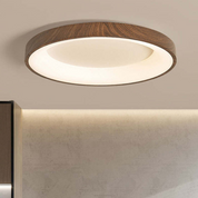 Rustic Flush Mount Ceiling Light | Energy-Efficient LED Ceiling Light | Wooden Light Fixture | Modern Circular Ceiling Light | Natural Wood Ceiling Lamp 2