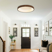 Rustic Flush Mount Ceiling Light | Energy-Efficient LED Ceiling Light | Wooden Light Fixture | Modern Circular Ceiling Light | Natural Wood Ceiling Lamp 5