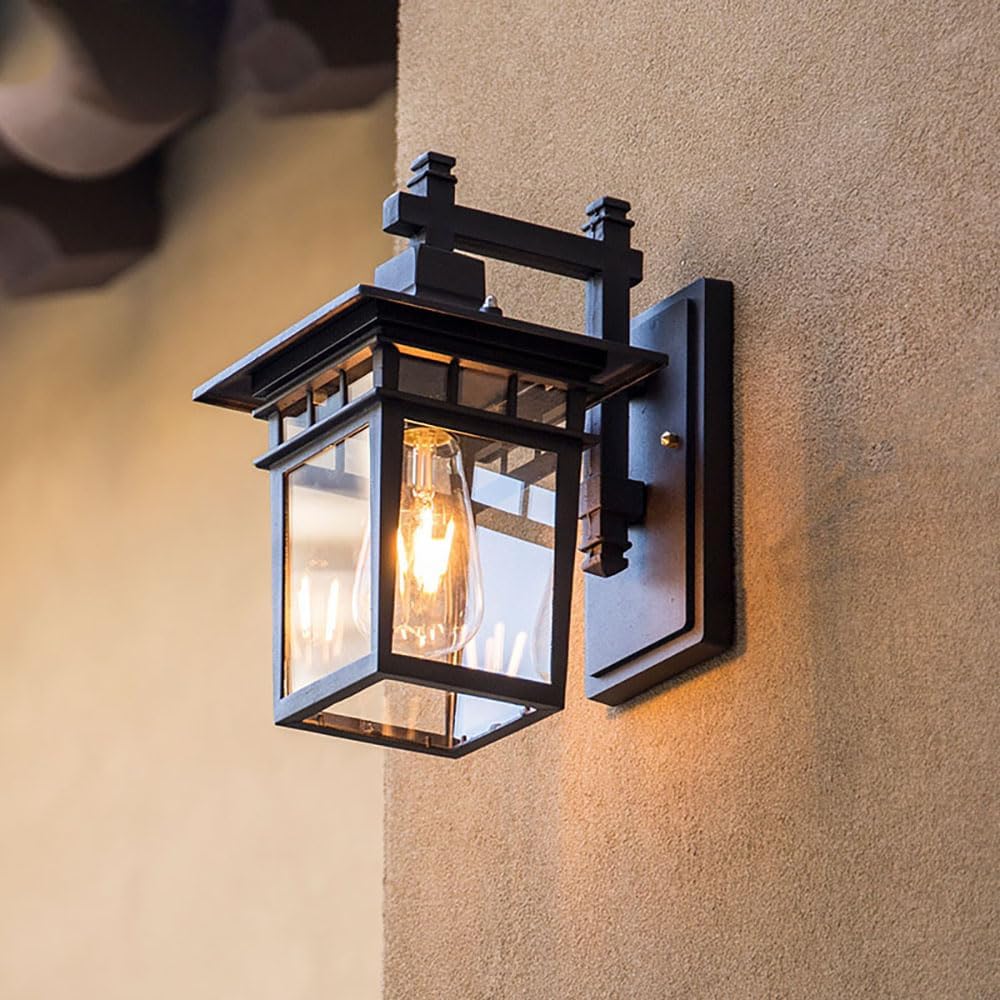 Rustic Vintage Aluminum Outdoor Wall Lights – Weather-Resistant Exterior Lantern for Garden and Patio Lighting 0