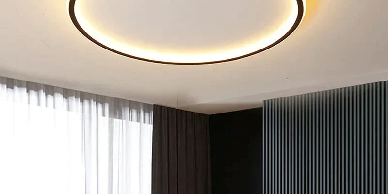 Scandinavian Ceiling Light | Modern Flush Mount Ceiling Light | LED Ceiling Lights for Living Room | Minimalist Round Fixture | AuroraGlobe LED Light 0