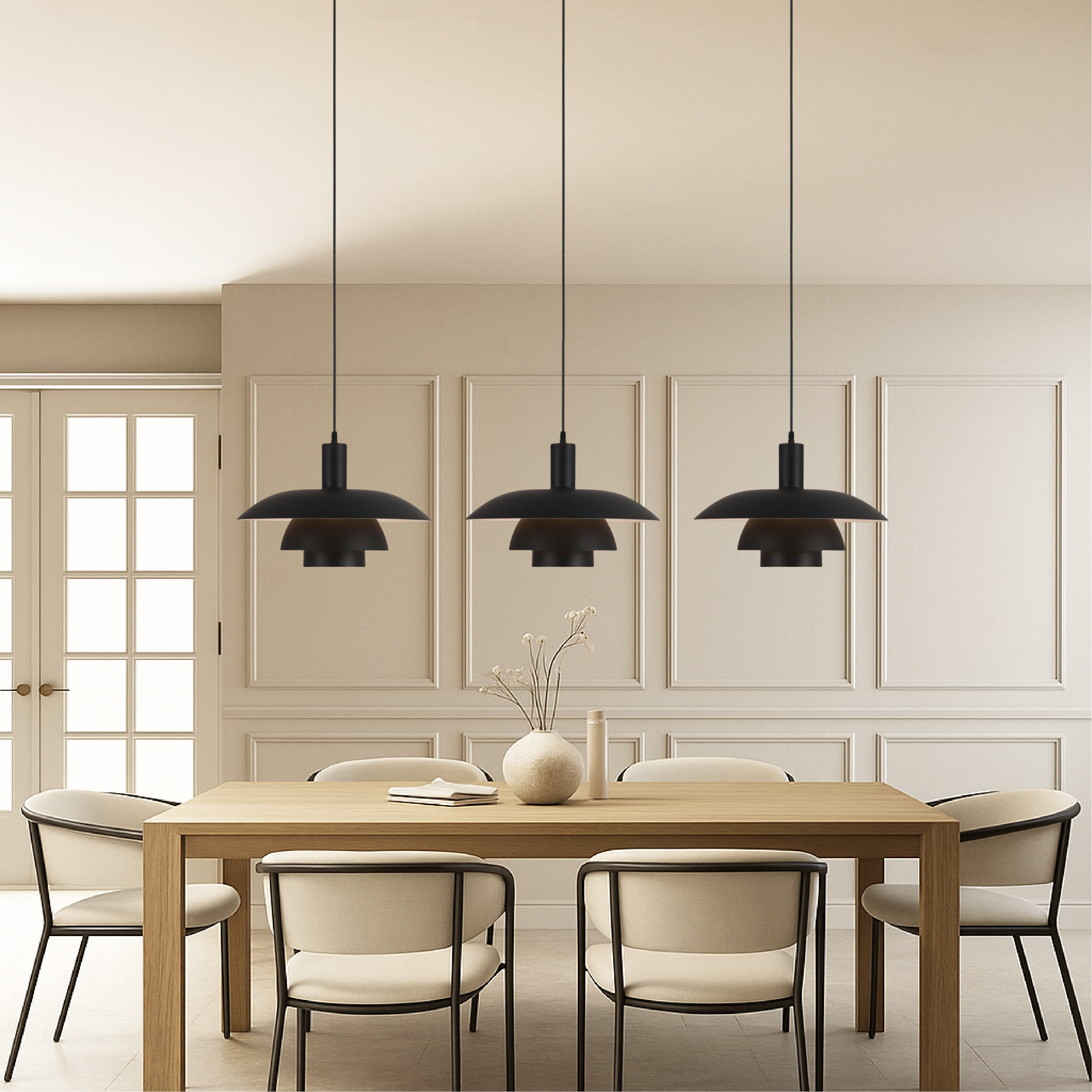 Scandinavian Pendant Light | Minimalist Kitchen Pendant Lighting | Eco-Friendly Hanging Light | Modern LED Ceiling Fixture | Irda's Danish Style Pendant Light 4