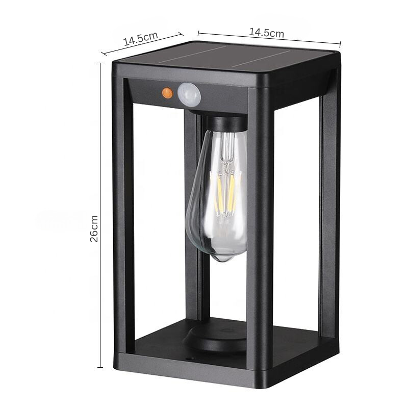 Solar Garden Lights – Weather-Resistant Solar-Powered Pillar Lamp with LED Motion Detector for Outdoor Use 6