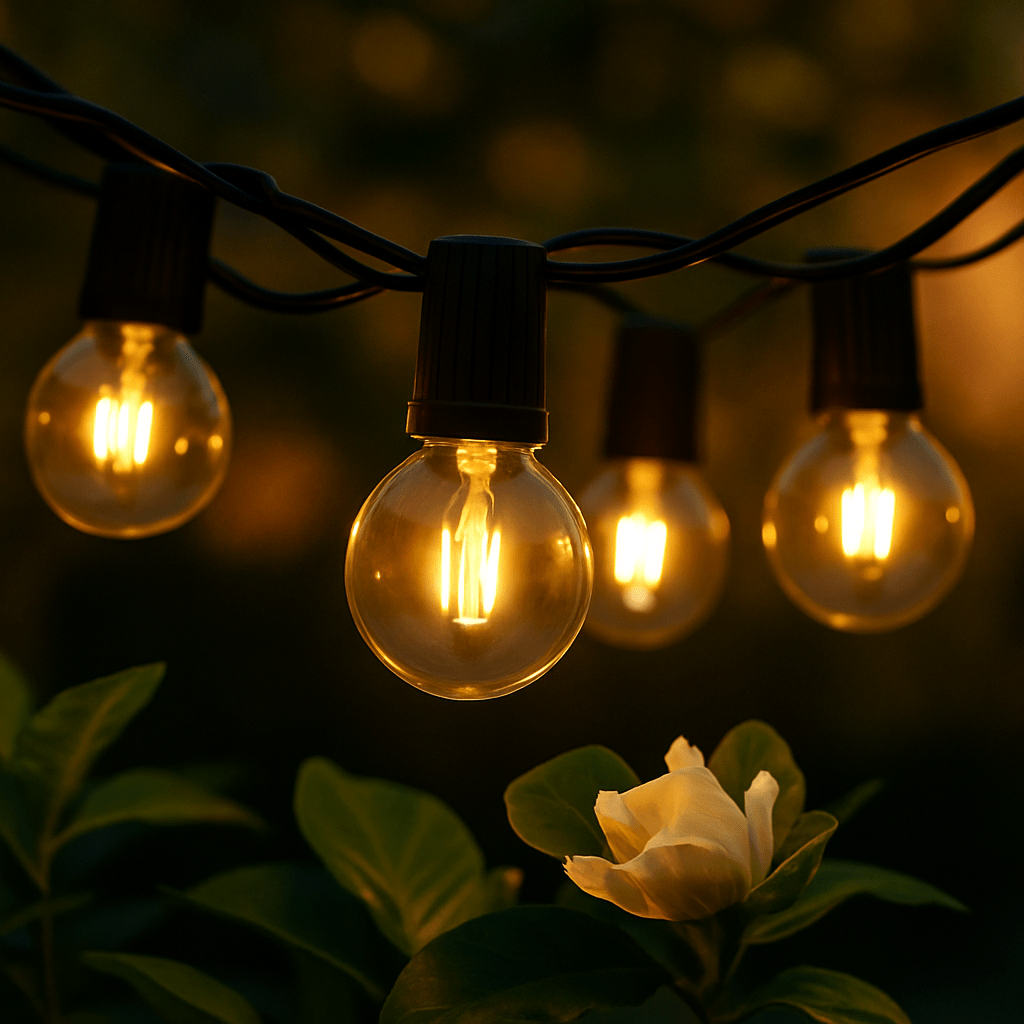 Solar String Lights | 20m Outdoor Fairy Lights | Waterproof Festoon Lights | Adjustable Brightness String Lights | Luminara Solar Lighting for Garden 0