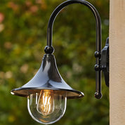 Vintage Black Outdoor Wall Light - IP54 Rated Lantern for Patios and Garden Walls 3