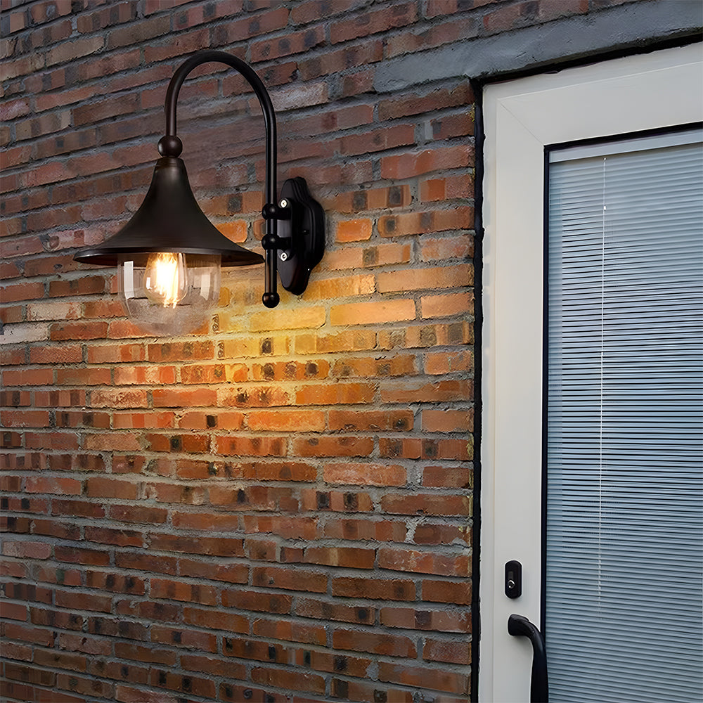 Vintage Black Outdoor Wall Light - IP54 Rated Lantern for Patios and Garden Walls 7