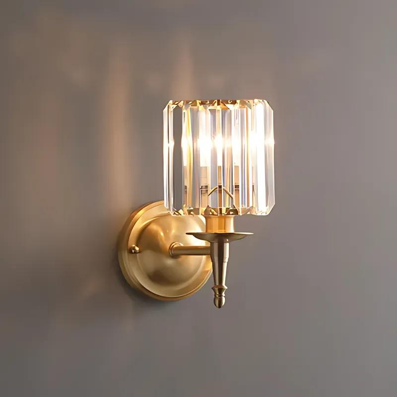 Vintage Brass Wall Sconce | Elegant Crystal Wall Light | Luxury Wall Lamp | Timeless Wall Sconce Lighting | Classic Vintage Sconce for Home 1