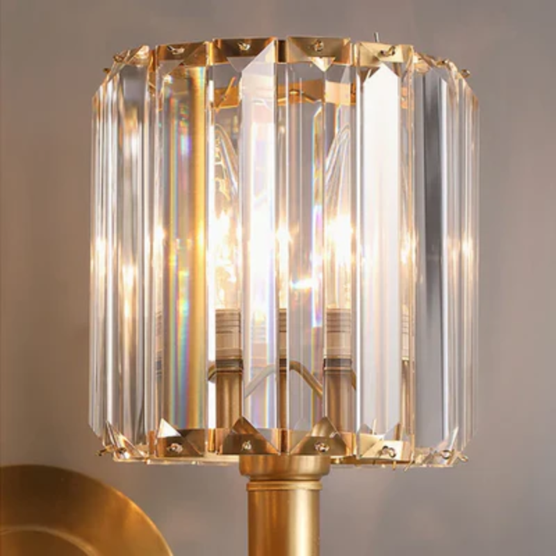 Vintage Brass Wall Sconce | Elegant Crystal Wall Light | Luxury Wall Lamp | Timeless Wall Sconce Lighting | Classic Vintage Sconce for Home 2
