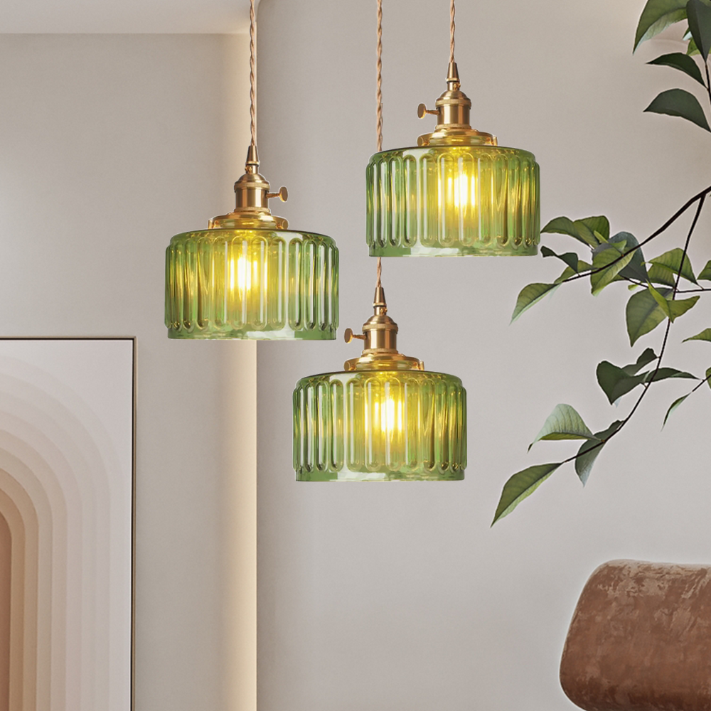 Vintage Crystal Pendant Light | Elegant Glass Hanging Light | Adjustable Ceiling Fixture | Stylish Hanging Lamps | Timeless Home Lighting Decor 4