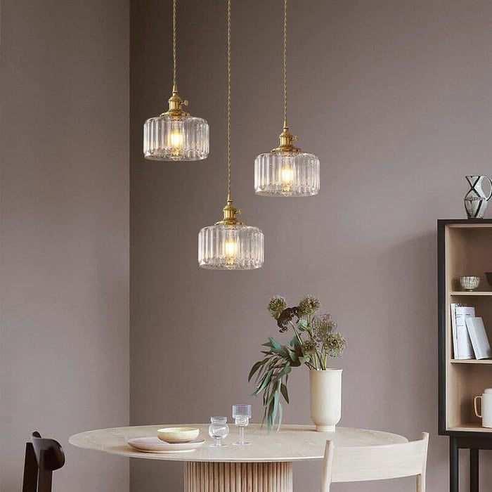 Vintage Crystal Pendant Light | Elegant Glass Hanging Light | Adjustable Ceiling Fixture | Stylish Hanging Lamps | Timeless Home Lighting Decor 9