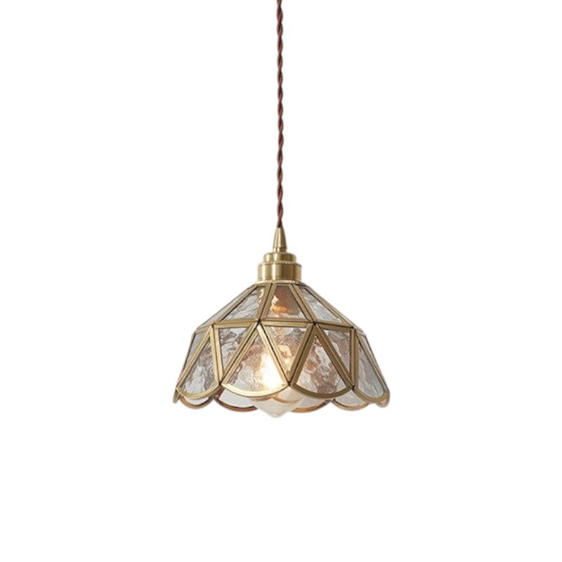 Vintage Glass Pendant Light | Handcrafted Kitchen Pendant Lighting | Adjustable Hanging Lights | Elegant Ceramic Fixture | Stylish Pendant for Home 0