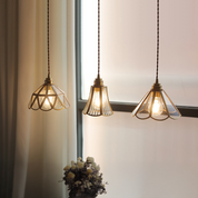 Vintage Glass Pendant Light | Handcrafted Kitchen Pendant Lighting | Adjustable Hanging Lights | Elegant Ceramic Fixture | Stylish Pendant for Home 1