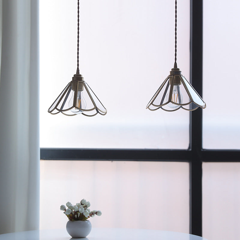 Vintage Glass Pendant Light | Handcrafted Kitchen Pendant Lighting | Adjustable Hanging Lights | Elegant Ceramic Fixture | Stylish Pendant for Home 4