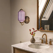 Vintage Milk Glass Wall Sconce | Elegant Wall Light Fixture | Retro Wall Lamp | Decorative Sconce Light | Aura Eloise Vintage Lighting 3