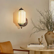 Vintage Milk Glass Wall Sconce | Elegant Wall Light Fixture | Retro Wall Lamp | Decorative Sconce Light | Aura Eloise Vintage Lighting 8