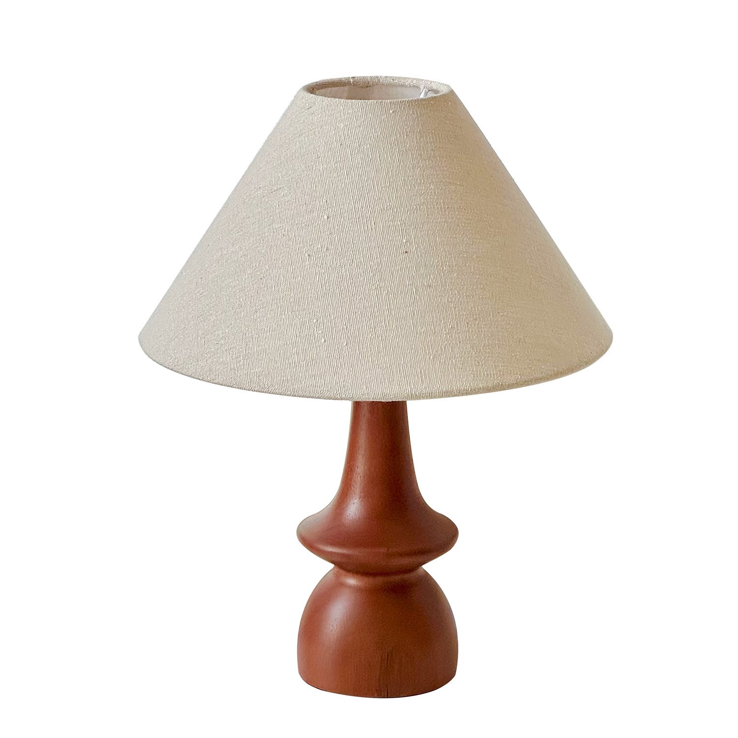 Vintage Solid Wood Table Lamp | Adjustable Bedside Desk Lamp | Elegant Linen Shade | Stylish Table Lamps for Living Room | Olivia Vintage Home Lamp 0